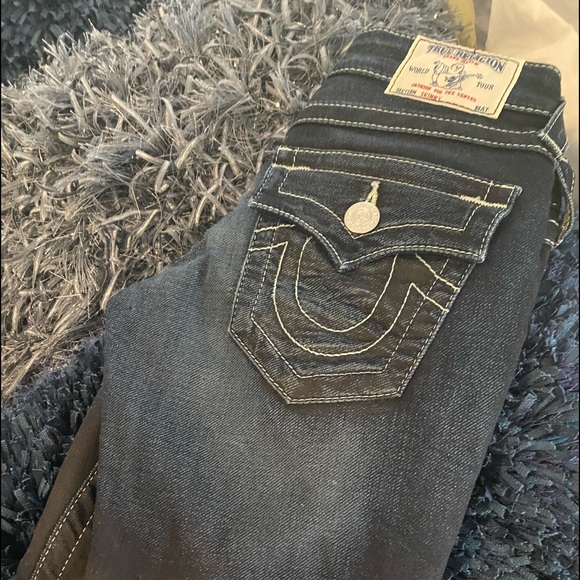 Faded dark rinse True Religion jeans size 23 - Picture 2 of 5